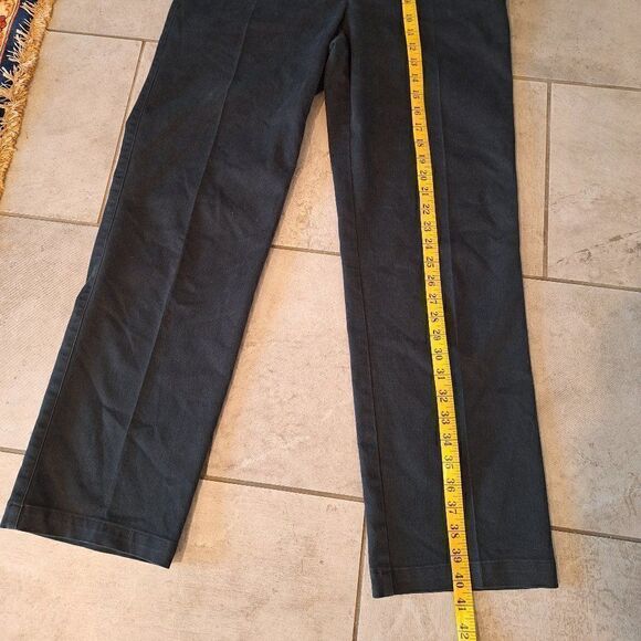St. John Sport by Marie Gray Wide Leg Chino Pants Black Gold logo 10 - Picture 9 of 11